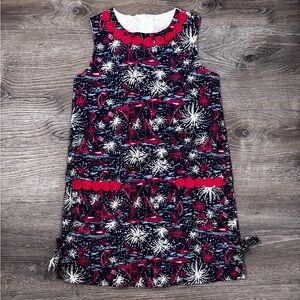 Lilly Pulitzer Navy and Pink  “Sparks Fly” Girls Dress